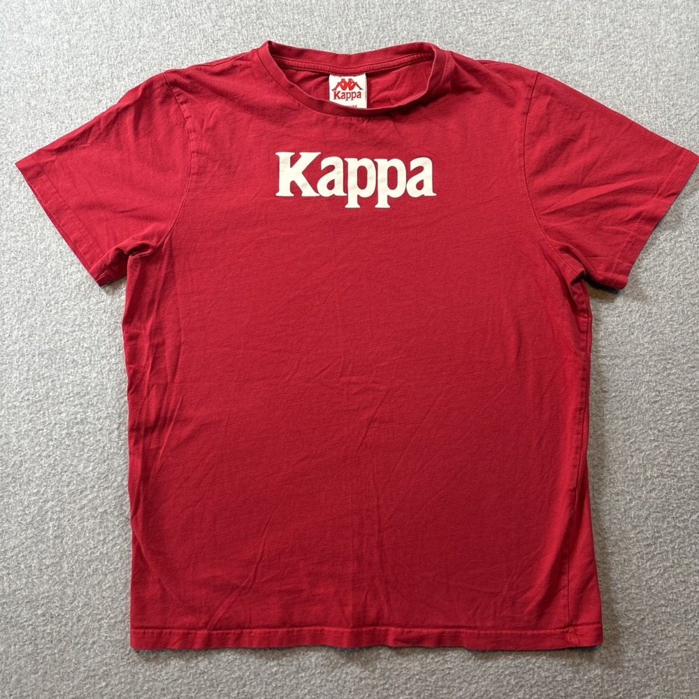 Kappa Ruins Red Short Sleeve T Shirt Womens Sz M Vintage Large Logo